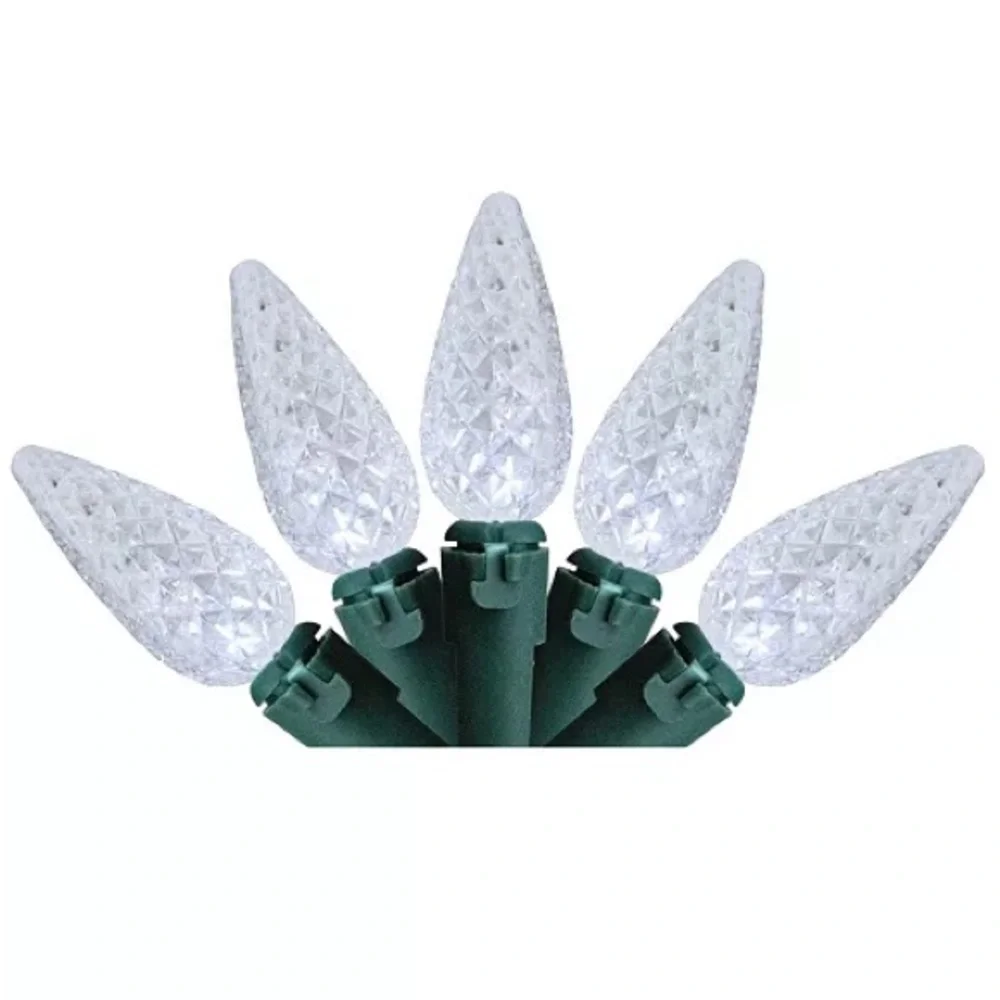 Northlight Set of 70 Warm White LED Christmas Lights Green Wire 4” Spacing NIB